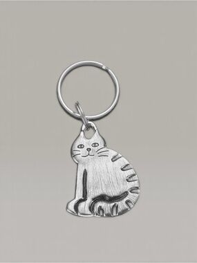 NWT AND BOX Danforth barn cat key chain